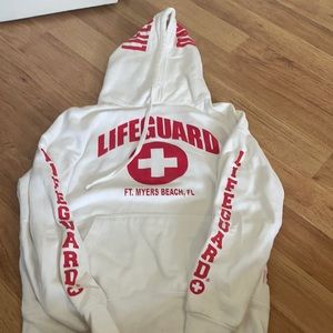 fort myers beach florida lifeguard hoodie. size large. barely worn.